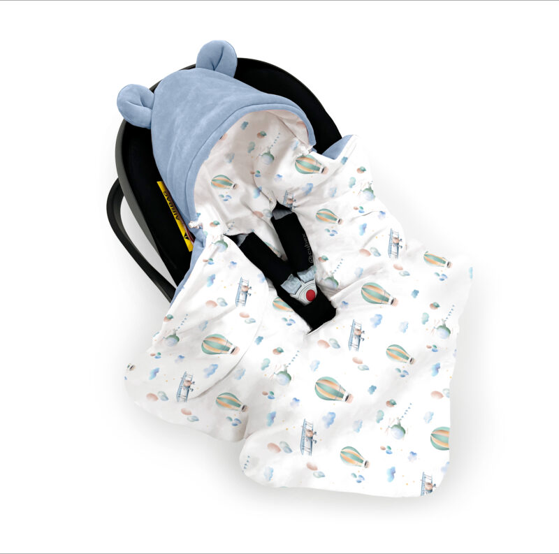 Kocyk do fotelika Balloon niebieski (fotelik 5-punktowy)