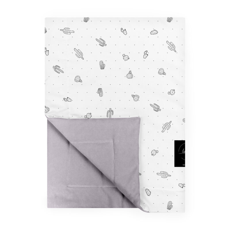 Kocyk 100×75 Cactus jasnoszary