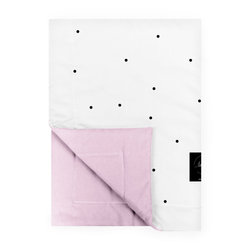 Kocyk 100×75 Dots pudrowy róż