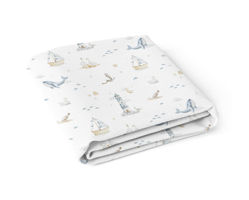 Prześcieradło 75×35 (do gondoli, kosza Mojżesza, Baby Hug) Marine