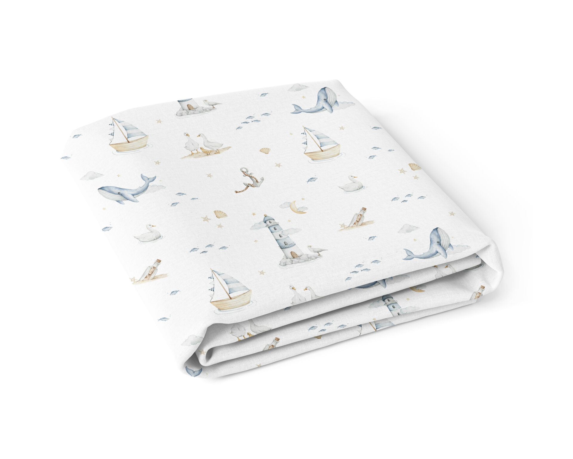 prześcieradło 75x35 i okrągłe marine