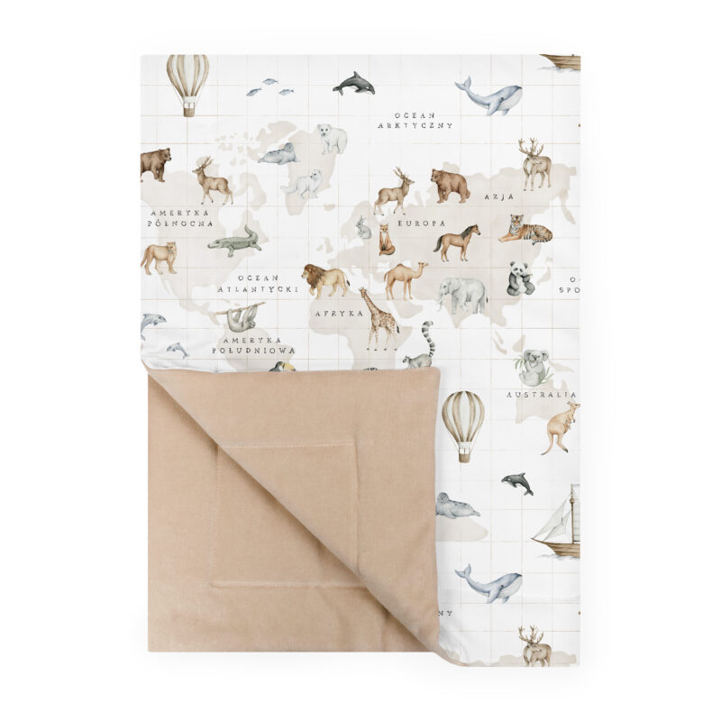Kocyk 150×100 Around the World beżowy