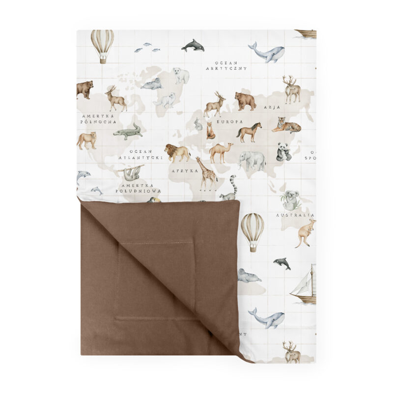 Kocyk 150×100 Around the World mocha