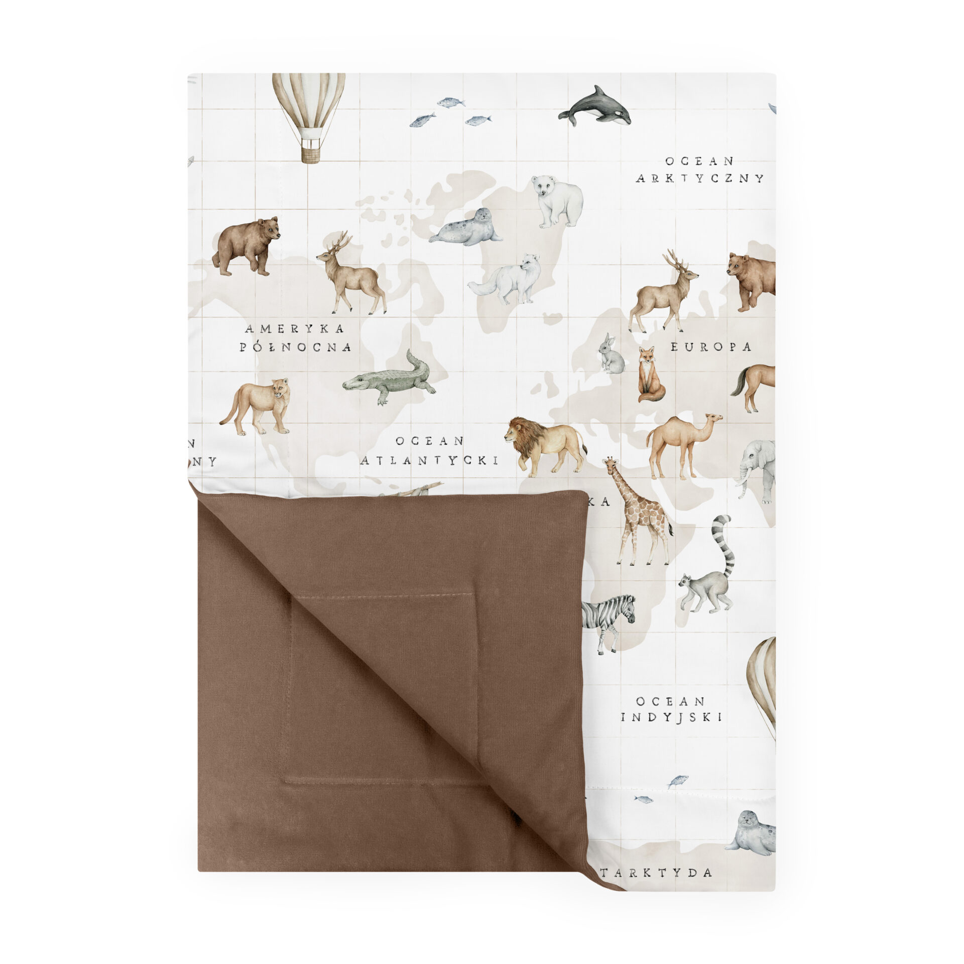 kocyk welur around the world mocha