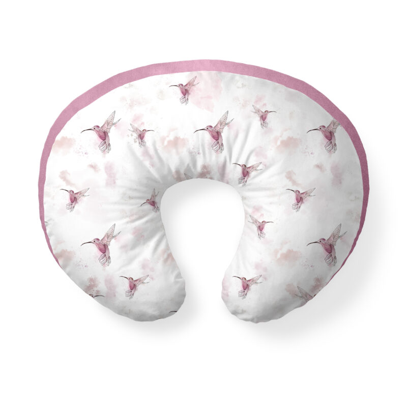 Poduszka do karmienia Pink colibri brudny róż