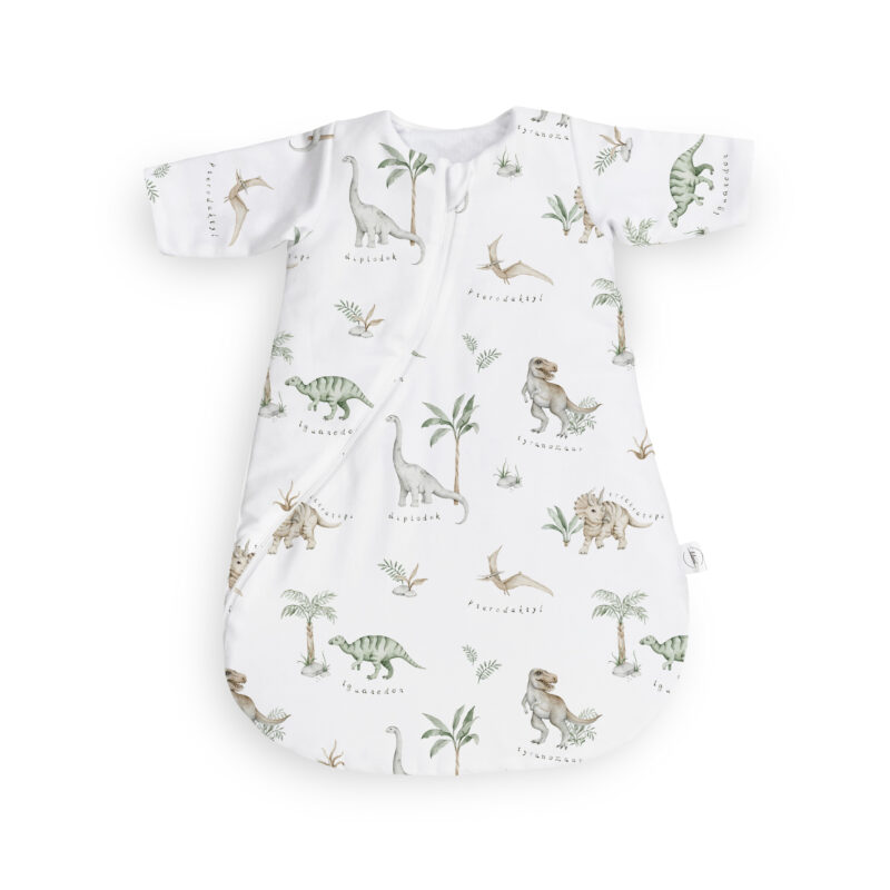 Śpiworek S z rękawkami Dino