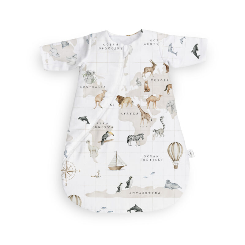 Śpiworek S z rękawkami Around the World