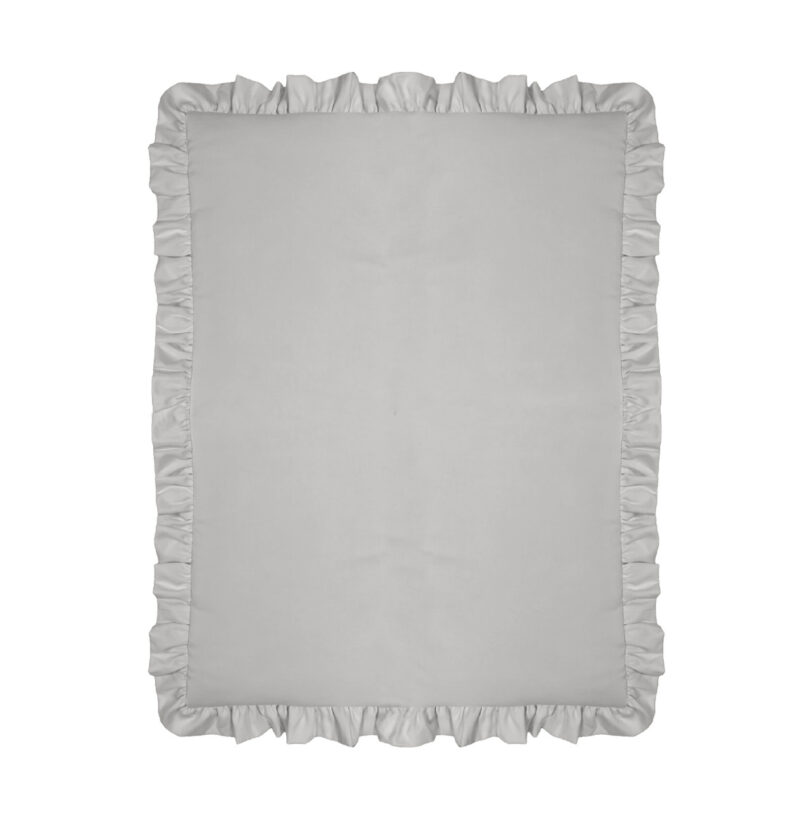 Kołderka 135×100 z falbanką jasnoszary