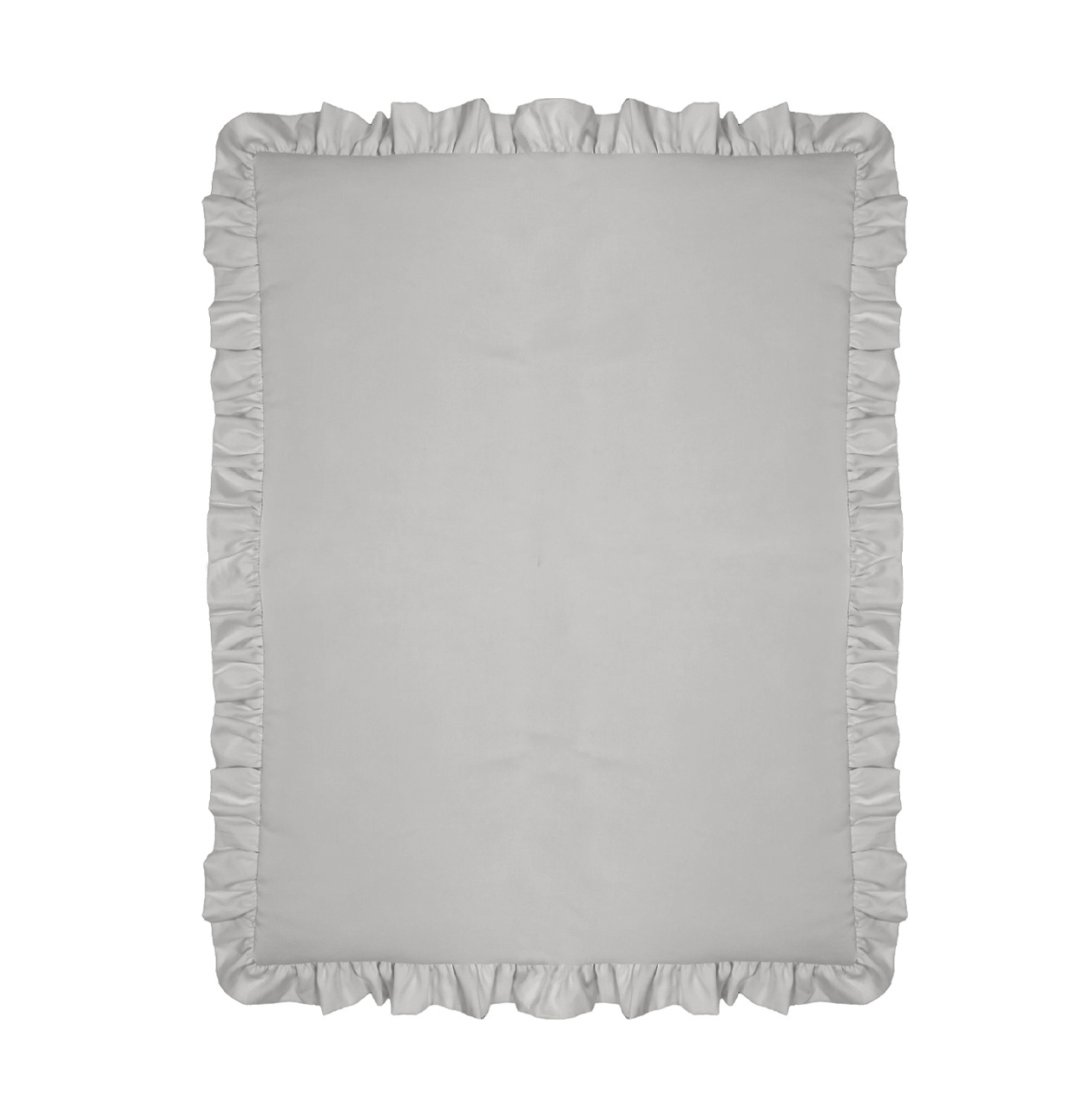 Kołderka 135x100 z falbanką jasnoszary I Duvet 135x100 with ruffles light grey