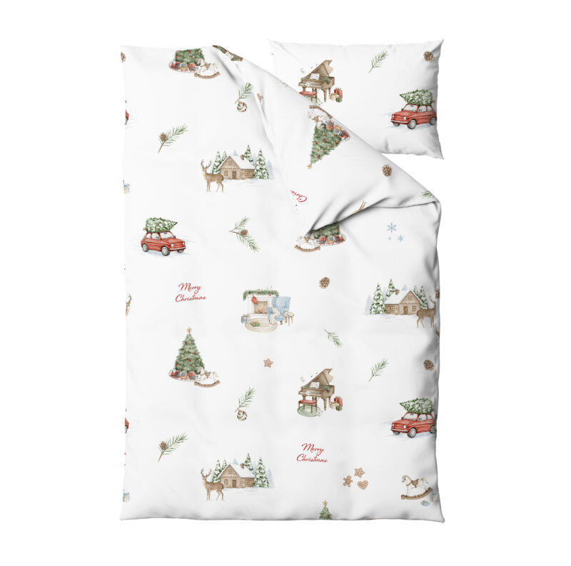 Komplet pościeli 75×65+30×40 Merry Christmas