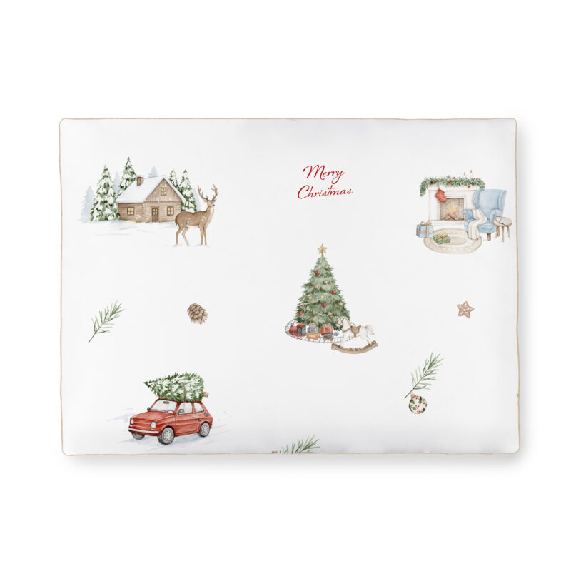 Poduszka 30×40 Merry Christmas beżowy