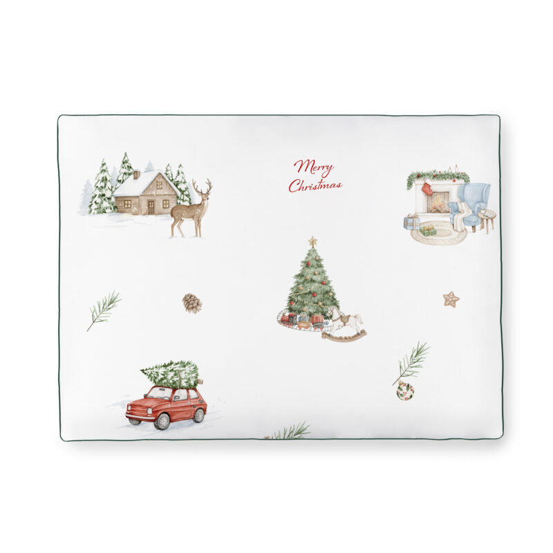 Poduszka 30×40 Merry Christmas butelkowa zieleń