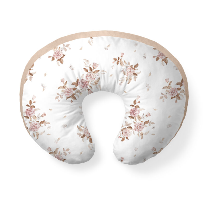 Poduszka do karmienia Roses beżowy