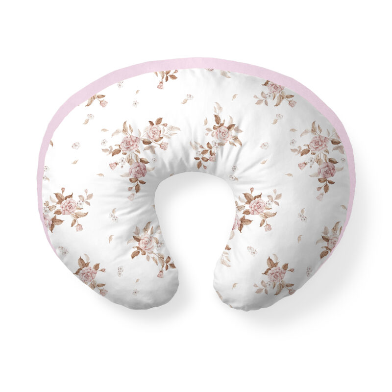 Poduszka do karmienia Roses pudrowy róż