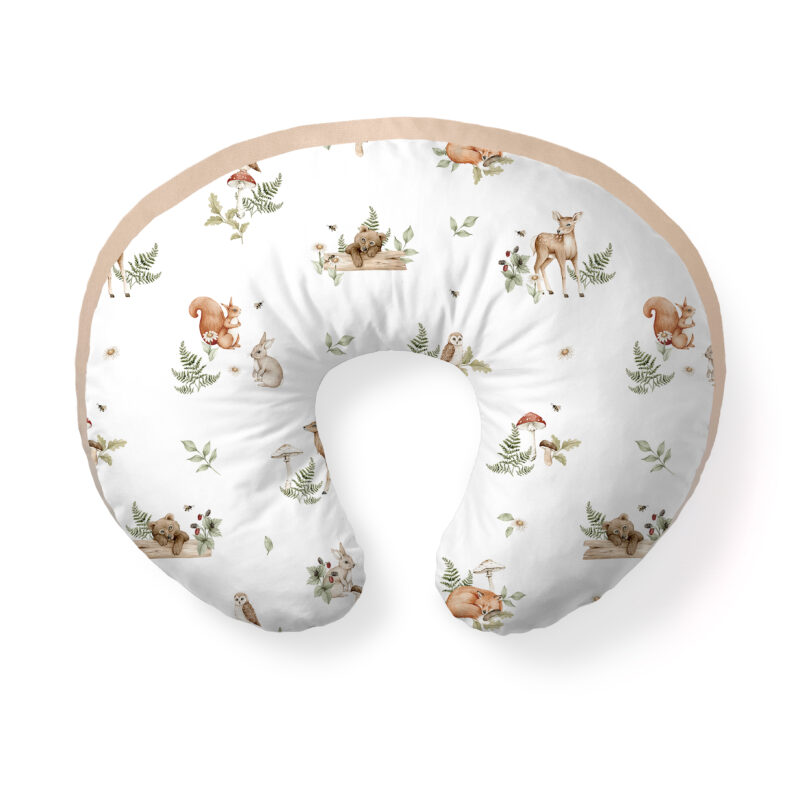 Poduszka do karmienia Woodland Story beżowy