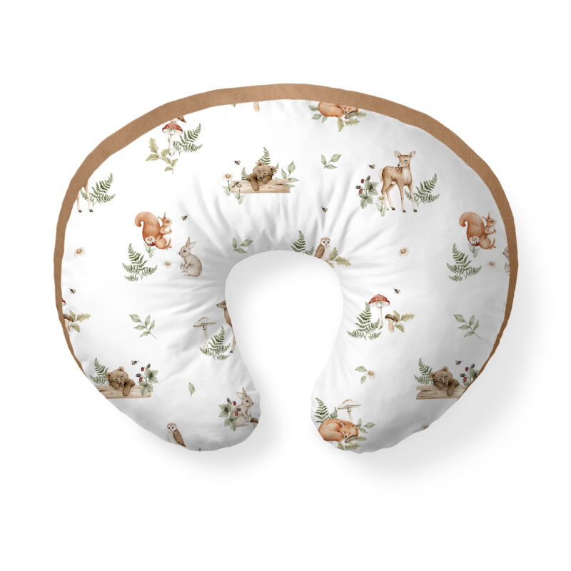 Poduszka do karmienia Woodland Story latte