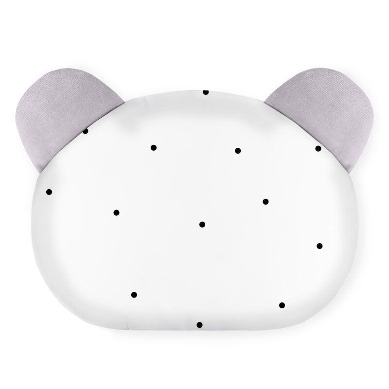 Poduszka miś Dots jasnoszary