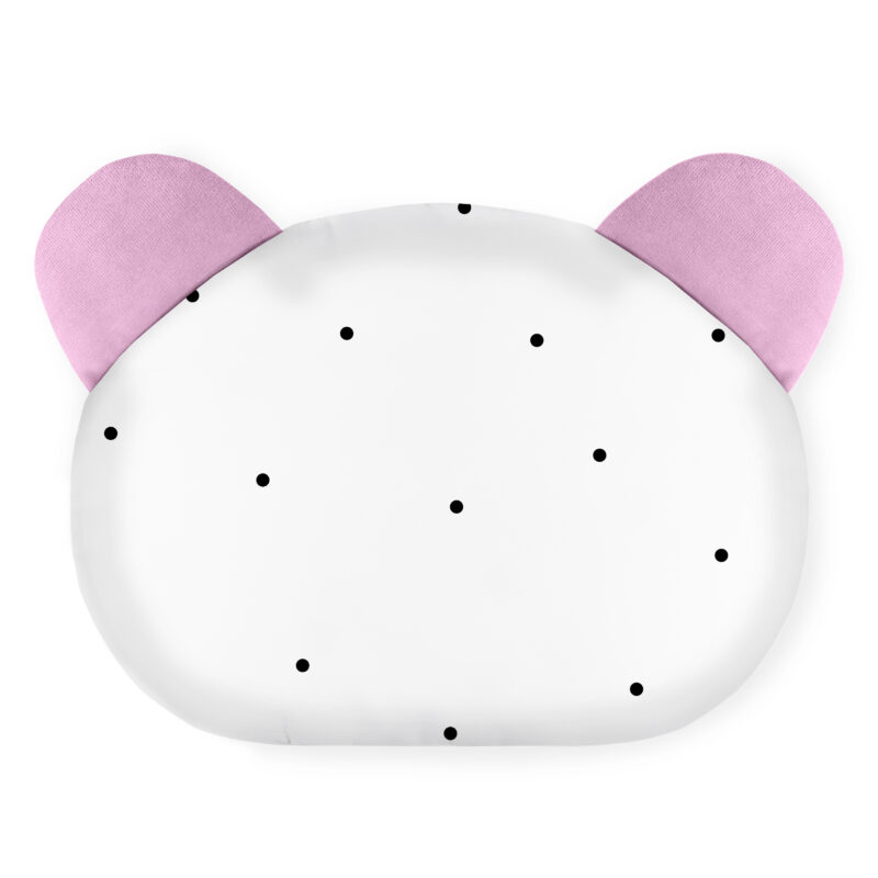 Poduszka miś Dots pudrowy róż